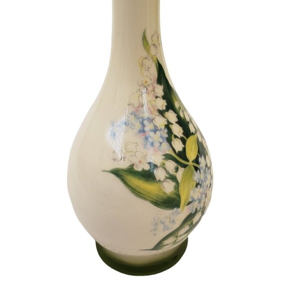 Vintage Small Pottery Lily Of The Valley Bud Vase Handmade In Red Deer - Picture 5 of 10